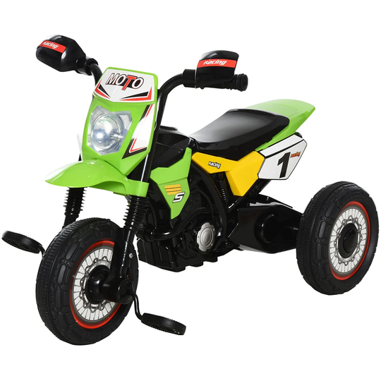 Reiten Kids Pedal Tricycle Ride-On with Music & Lights - Green