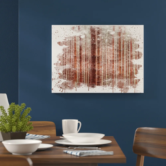 'Landscape Autumn Forest Trees' Graphic Art Print Poster