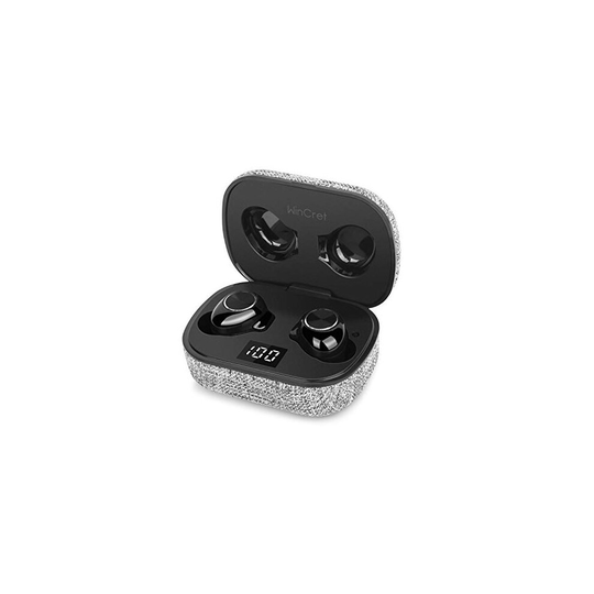 Wireless Earbuds, WinCret Bluetooth Headphones in Ear - Wireless Earphones with Mic, 40H Playtime, LED Display, Noise Canceling, IPX5 Sport Waterproof