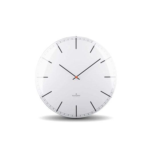 Huygens Dome Index Clock - White/45Cm