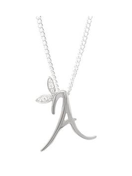 Say It With Diamonds Mini Winged Initial Necklace