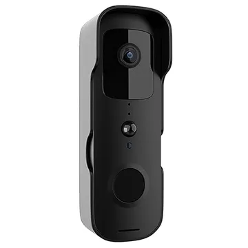 Water Resistant Smart Doorbell Camera with Night Vision - Black