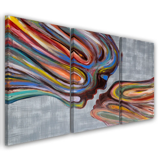 Canvas Print Kissing Faces
