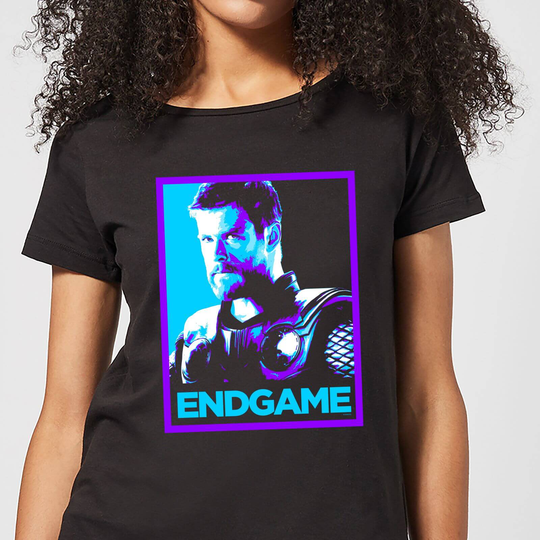 Avengers Endgame Thor Poster Women's T-Shirt - Black - S