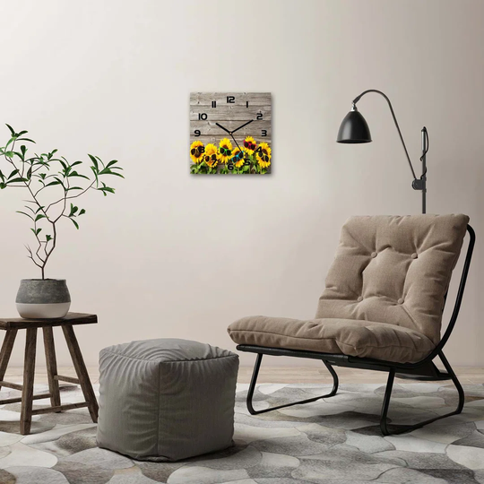 Jonilee Sunflowers Silent Wall Clock