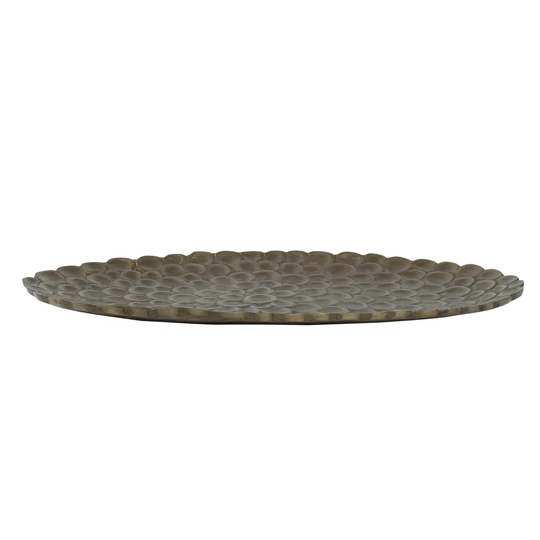 Callensburg Aluminum Oval Decorative Plate in Gold