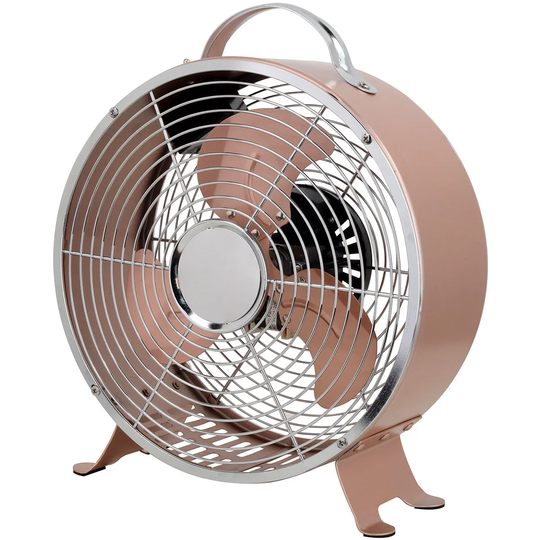 Status 8 Inch Retro Clock Shape Fan - Copper