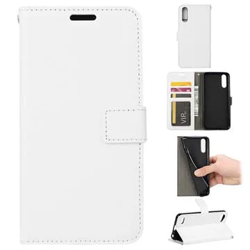 Huawei P20 Wallet Case with Magnetic Closure - White