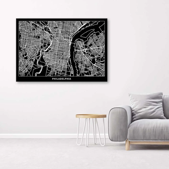 Canvas Print Philadelphia City Map