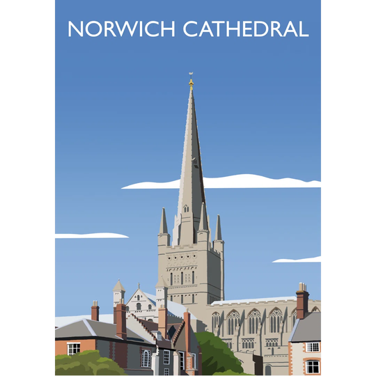 Norwich Cathedral by Richard O'Neil - Graphic Art Print on Paper