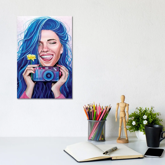 Camera by Kelly Edelman - Graphic Art Print on Canvas
