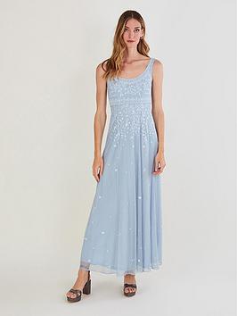 Monsoon Eugiene Embroidered Maxi Bridesmaid Dress