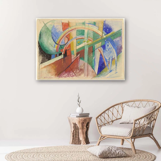 Canvas Print REPRODUCTION The Blue Horse