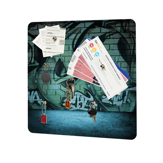 Graffiti Magnetic Wall Mounted Photo Memo Board