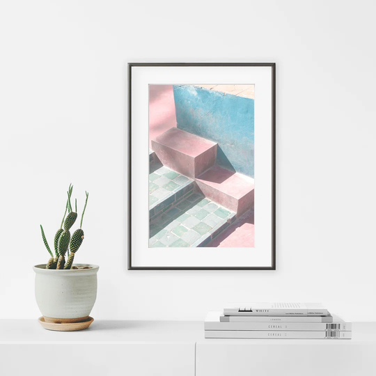Pastel Staircase - Picture Frame Photograph Print on Paper