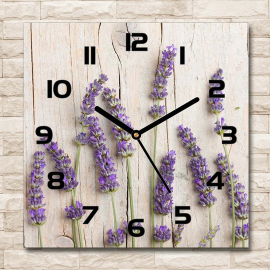Lavender on the Wood Silent Wall Clock