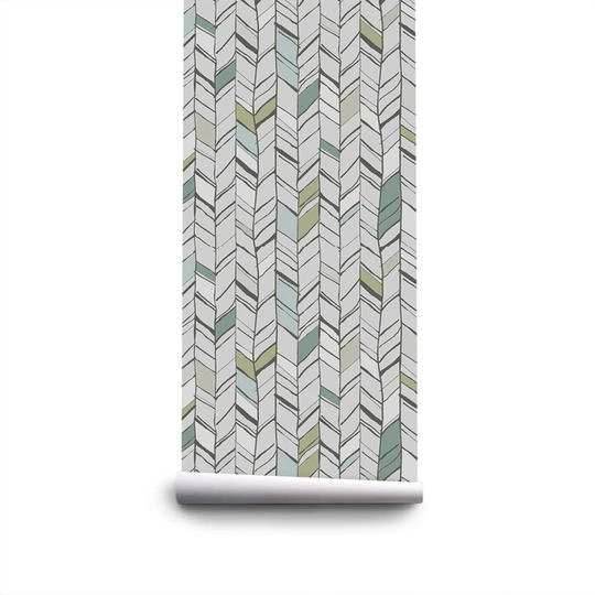 Walllpaper Roll 360X250cm Mural Decoration Kitchen Livingroom Bedroom Wallpaper Material With Print - Ful Herringbone Geometric Hand Drawn