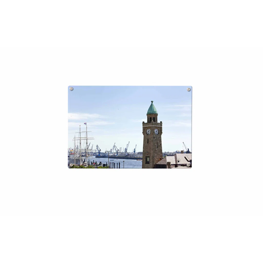 Hamburg Harbour Magnetic Wall Mounted Photo Memo Board