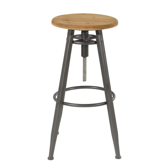 Burger Height Adjustable Bar Stool