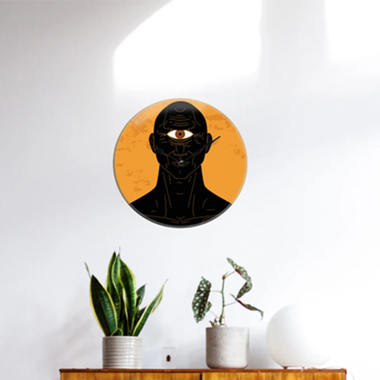 Glass Clock Cyklop