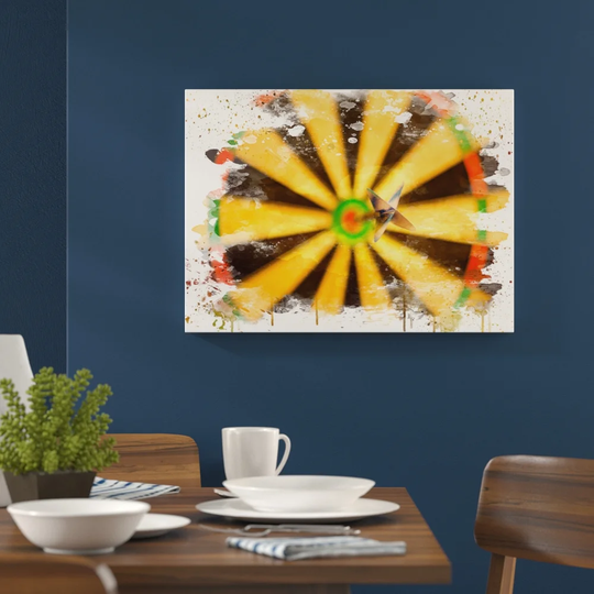 'Bull's Eye Darts Dartboard' Graphic Art Print Poster