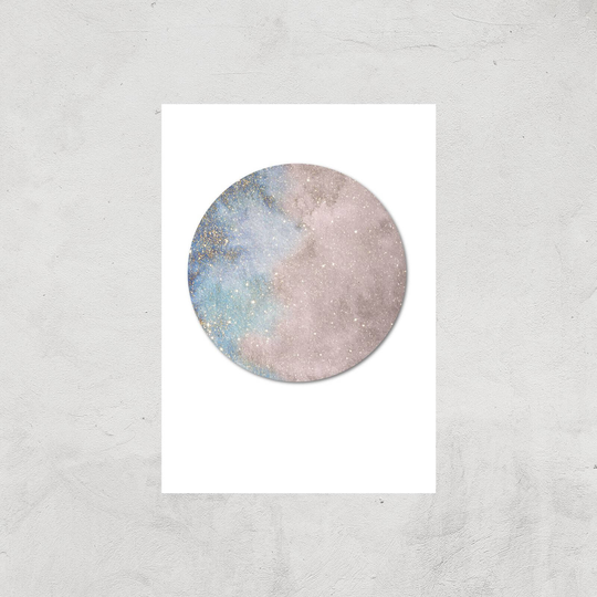 Colourful Moon Art Print - A3 - Print Only