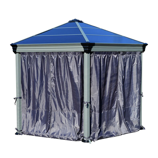 Palram - Canopia Canopia by Palram Hexagonal Gazebo Curtain Set - Black