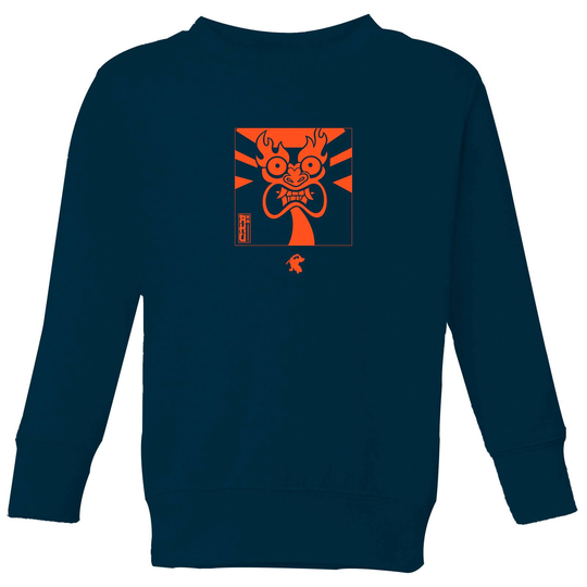 Samurai Jack Aku Kanji Kids' Sweatshirt - Navy - 9-10 Years - Navy
