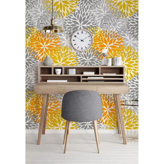 Gonde Chrysanthemum Flowers Floralgray Wallpaper