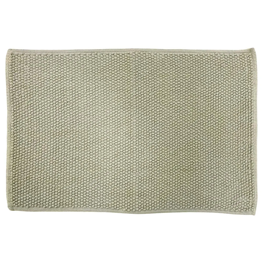 The Linen Yard Loft Woven Cotton Anti-slip Bath Mat Oatmeal
