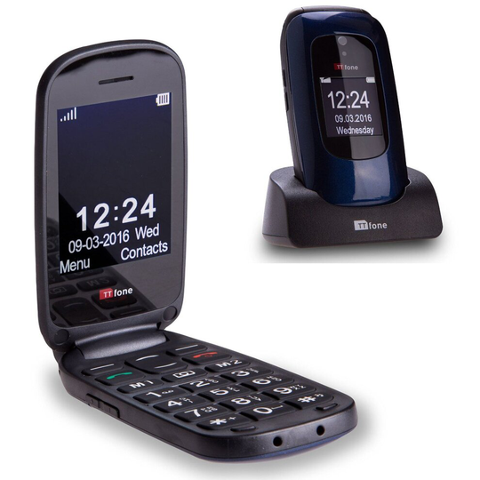 (Unlocked, Blue) TTfone Lunar TT750 Single Sim