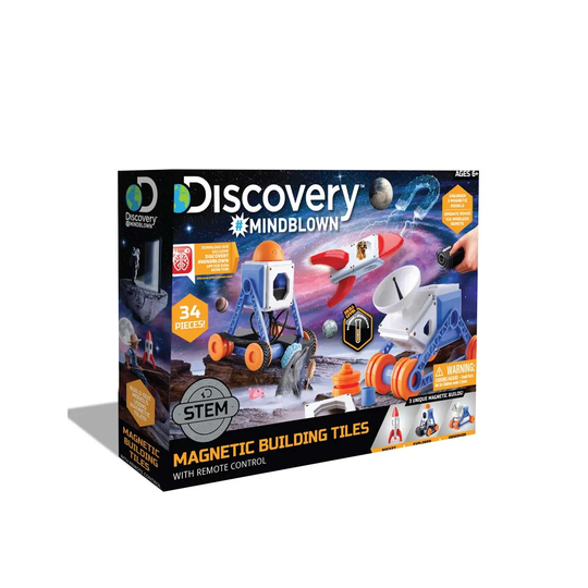 Discovery #Mindblown Toy Magnetic Tiles With Remote Control - 34 Pieces