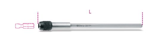 Beta Tools 12811PM 1/4" Hex Quick Fit Magnetic Bit Holder | 012810292