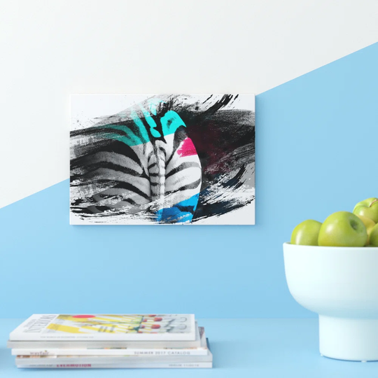'Zebra Rear' Graphic Art Print Poster