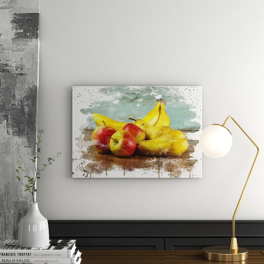 'Fruit Bananas Apples Pears' Graphic Art Print Poster