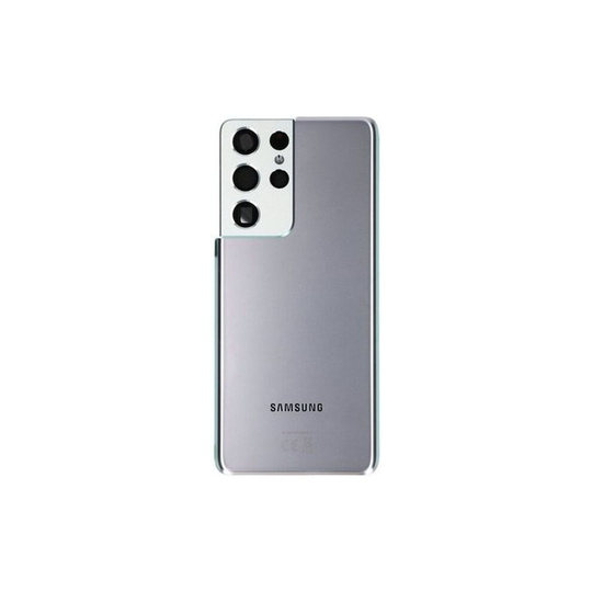 Genuine Samsung G998 Galaxy S21 Ultra Rear Back Glass / Battery Cover With Camera Lens - Phantom Silver GRADE A