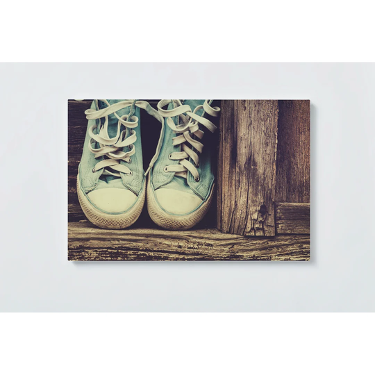 Trainers Motif Magnetic Wall Mounted Cork Board