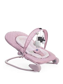 Chicco HooplÀ Baby Bouncer Chair From Birth To 18Kg, For Newborn Or Baby, Rocker And Baby Seat, With Play Bar - Blossom