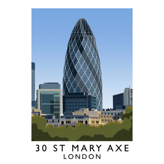 30 St Mary Axe 1 by Richard O'Neil - Graphic Art Print on Paper
