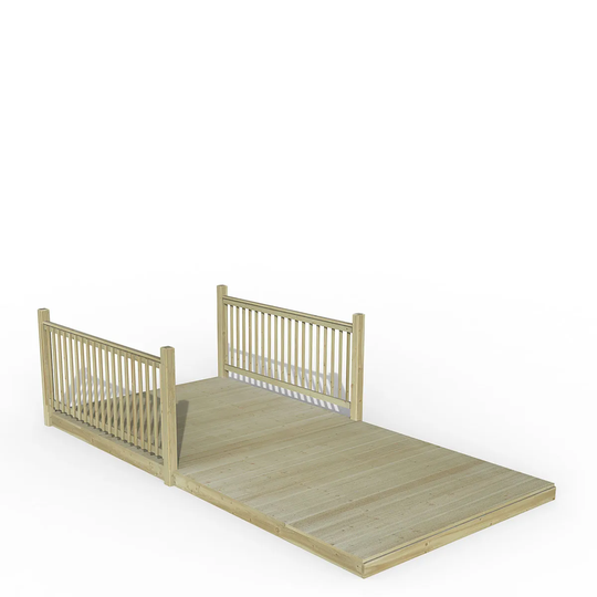 Forest Garden Decking Kit 2.4 x 4.8m w/ 2 x Balustrade
