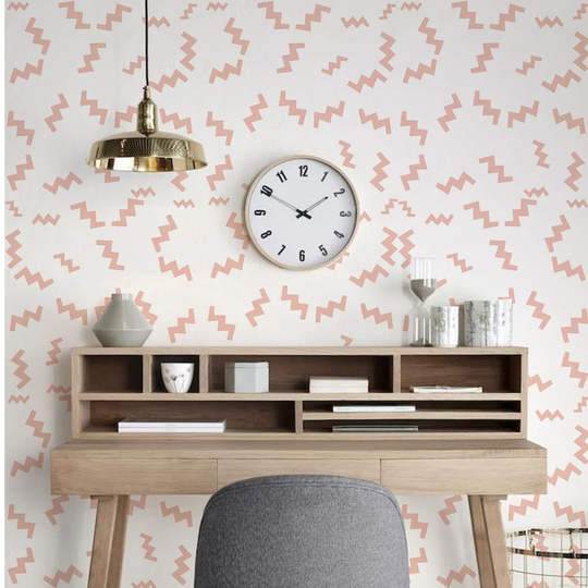 Mukundan Retro Zigzags Funny Geometric Wallpaper