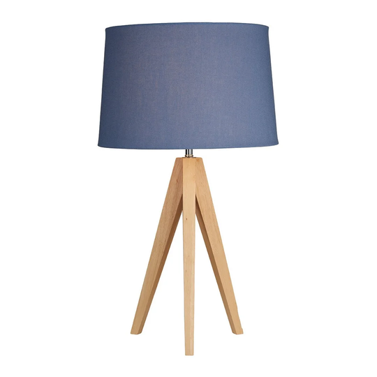 Dorset Wooden 55cm Tripod Table Lamp