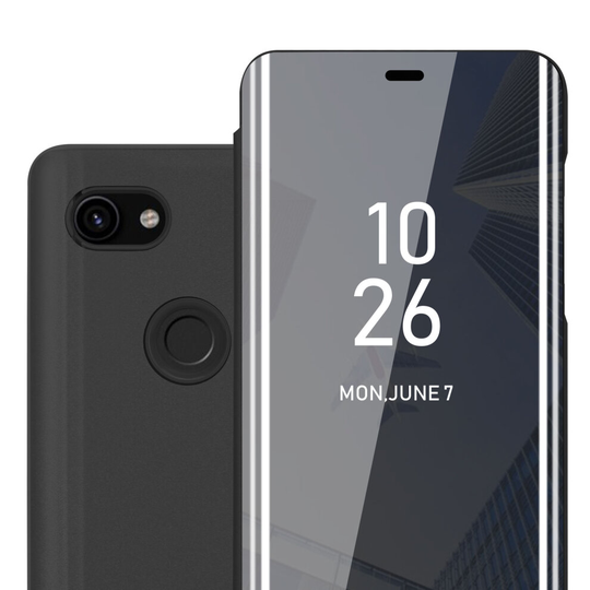 (Black) Cadorabo Case for Google PIXEL 3A Cover Book Wallet Protection PU Leather Flip Magnetic Smart View Etui