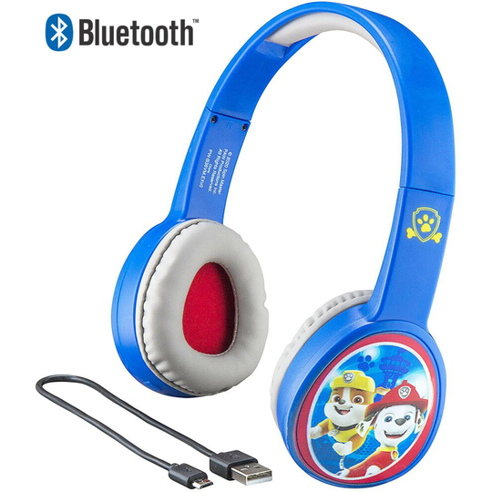 Paw Patrol Bluetooth Headphones with Child Friendly Volume & Cable