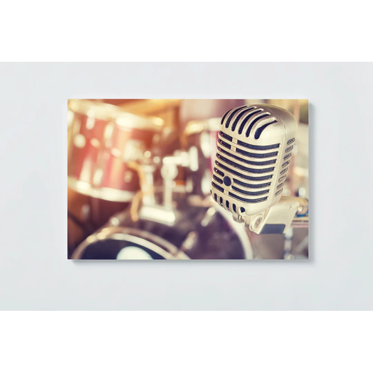 Microphone Motif Magnetic Wall Mounted Cork Board