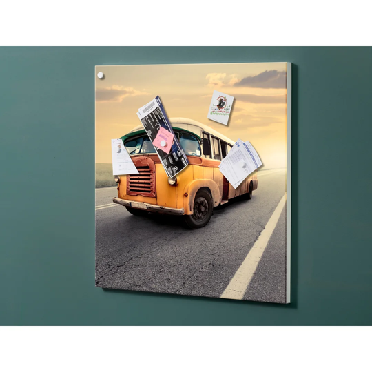 Notiz Motive Bus Magnetic Wall Mounted Cork Board