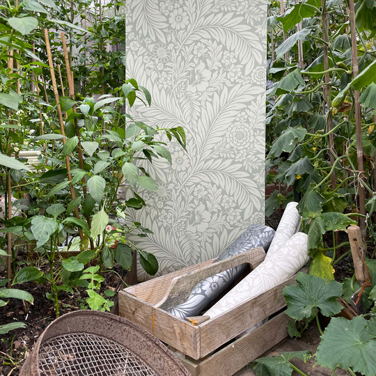 Belgravia Decor Florence All Over Leaf Grey Wallpaper