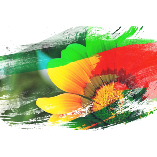 'Flower Bright Yellow' Graphic Art Print Poster