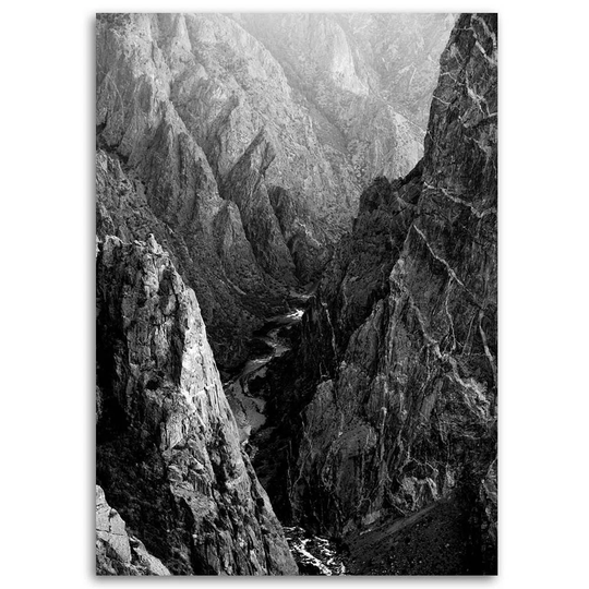 Canvas Print Mountains Landscape Black And White