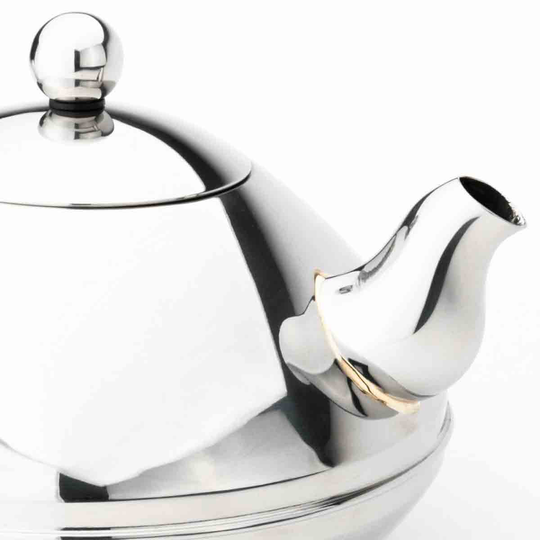 Bredemeijer Teapot Double Wall Minuet Ceylon Design 1.4L In Polished Steel
